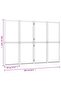 4-Panel Room Divider Cream White 280x180 cm - 3