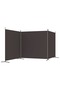 3-Panel Room Divider Brown 525x180 cm Fabric - 4