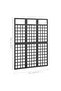 3-Panel Room Divider/Trellis Solid Fir Wood Black 121x180 cm - 3