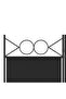 3-Panel Room Divider Black 120x200 cm Fabric - 6