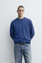 Men's Crew Neck Basic Indigo Sweatshirt