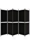 5-Panel Room Divider Black 250x180 cm Fabric - 2