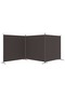 3-Panel Room Divider Brown 525x180 cm Fabric - 2
