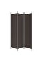 3-Panel Room Divider Brown 150x200 cm Fabric - 2