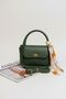 Luxury Crossbody Bag with Scarf Detail for Hand and Shoulder