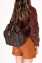 Women's Metal Handle Daily Handbag and Backpack Gp.1110 Brown - 5