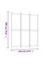 3-Panel Room Divider White 150x180 cm Fabric - 3