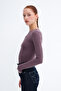 Crew Neck Basic Blouse B1496-Dk2 - 2