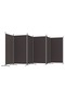 6-Panel Room Divider Brown 520x180 cm Fabric - 4