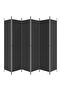 6-Panel Room Divider Black 300x220 cm Fabric - 2