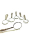 Silver Colored Embroidered Handle 6-Piece Hand Magnifier Set (32-40-45 mm) - 2