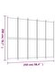 5-Panel Room Divider Black 250x200 cm Fabric - 3