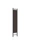 4-Panel Room Divider Brown 160x220 cm Fabric - 5