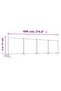 4-Panel Room Divider White 698x180 cm Fabric - 3