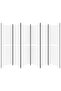 6-Panel Room Divider White 300x180 cm Fabric - 2