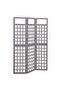 3-Panel Room Divider/Trellis Solid Fir Wood Grey 121x180 cm