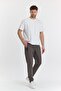 Men's Cotton Pique Zippered Pocket Sweatpants Brown 5478-K - 7
