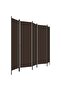 5-Panel Room Divider Brown 250x180 cm - 2