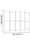 5-Panel Room Divider Black 250x180 cm Fabric - 7