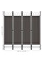 4-Panel Room Divider Anthracite 160x180 cm - 3