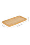 2 Pieces Rectangular Bamboo Presentation Tray - Decorative Presentation Plate Tea Coffee Serving Tray 19X10 cm - 5