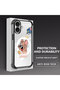 iPhone 16 Compatible Transparent Silicone Flutter Protective Case Tom and Jerry - 3