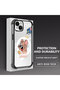 iPhone 14 Plus Compatible Transparent Silicone Flutter Protective Case Tom and Jerry - 3