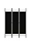 3-Panel Room Divider Black 120x180 cm