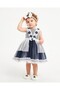 Girl's Evening Dress Ball Gown&Special Occasion 6-24 Months Floral & Pearl Detailed Gift with Headband