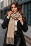 Women's Tasseled Thick Shoulder and Shawl Scarf - 3