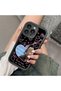 iPhone 11 Compatible Fall Resistant Black Silicone Case Mirror-Faced Heart Patterns - 6