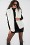 6804 Women's Fur Vest - White