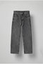 Men's Baggy Fit Lace-Up Waist Jean Trousers Gray