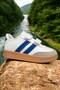 Men's - Girls' Children's Hook-and-Loop Non-Slip Sole Daily Sneakers School Shoes White Blue - 2