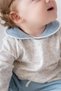 Ecru Peter Pan collar Baby Girl Sweatshirt and Trousers 2-Piece Set - 7