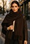 Women's Tasseled Thick Shoulder and Shawl Scarf - 3