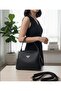 Safiano Textured Black Women's Shoulder and Hand Bag