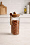 Acacia Gasketed 3-Piece Striped Glass 1200ml Jar Set with Spoon Kw-755 - 4