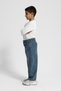 Children's High Waist Tint Wash Denim Pants – Relaxed Fit Jeans - 5