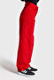 Women's Red 26W5-19 Skater Fit Velvet Fabric Pants - 2