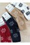 Yumoş Winter Home Socks with Snowflakes 4 Pairs - 2