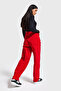 Women's Red 26W5-19 Skater Fit Velvet Fabric Pants - 5