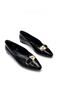 Nina Buckle Detailed Casual Women's Ballerinas Black - 2
