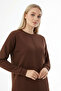 Women's Modal Fabric Two-Piece Set Relaxed Fit Long Sleeve Blouse & Wide Leg Pants - 2