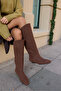 Booby Women's Brown Imported Suede Long Boots - 2