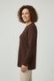Women's Brown Crew Neck Seasonal Knitwear Cold Yarn Young Mother Sweater - 2