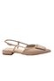 Closed Toe Short Heeled Casual Women's Shoes Beige - 4