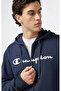 Full Zip Hoodie Sweatshirt Men's Navy Blue Sweatshirt - 221810-Bs501 - 3