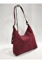 Women's Suede Shoulder Bag - with Belt