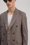 Burgundy Slim Fit Plaid Double-Breasted Piece Suit - 3